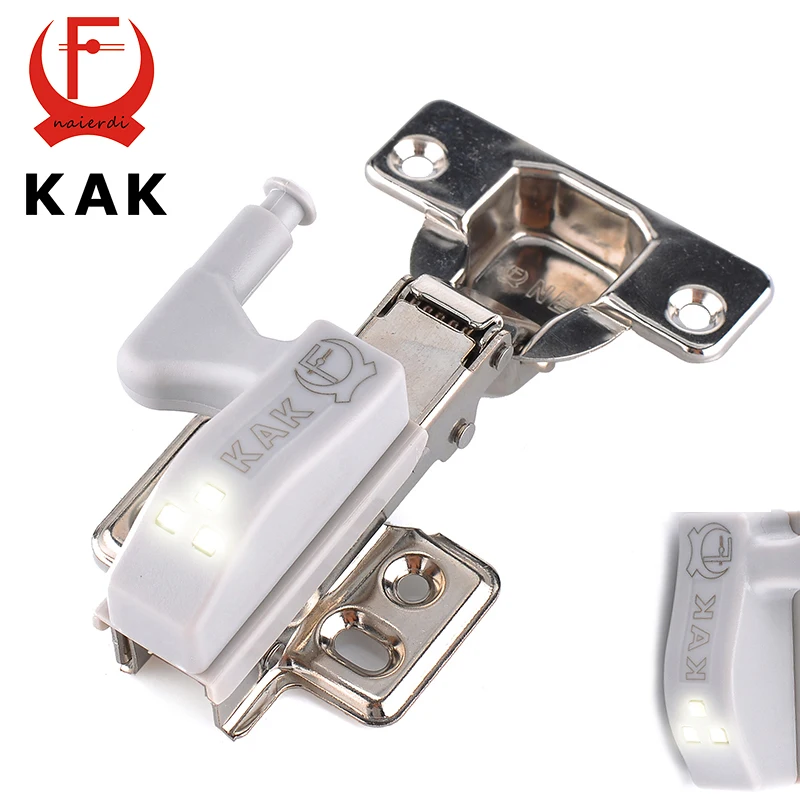 10 sztuk KAK LED zawias do szafki światło uniwersalna kuchnia sypialnia salon szafka na ubrania 0.25W wewnętrzny czujnik światła sprzętu