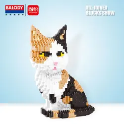 Balody Cute Cartoon Cat Building Blocks Diamond bricks black cat Model educational toys kids Girl gifts