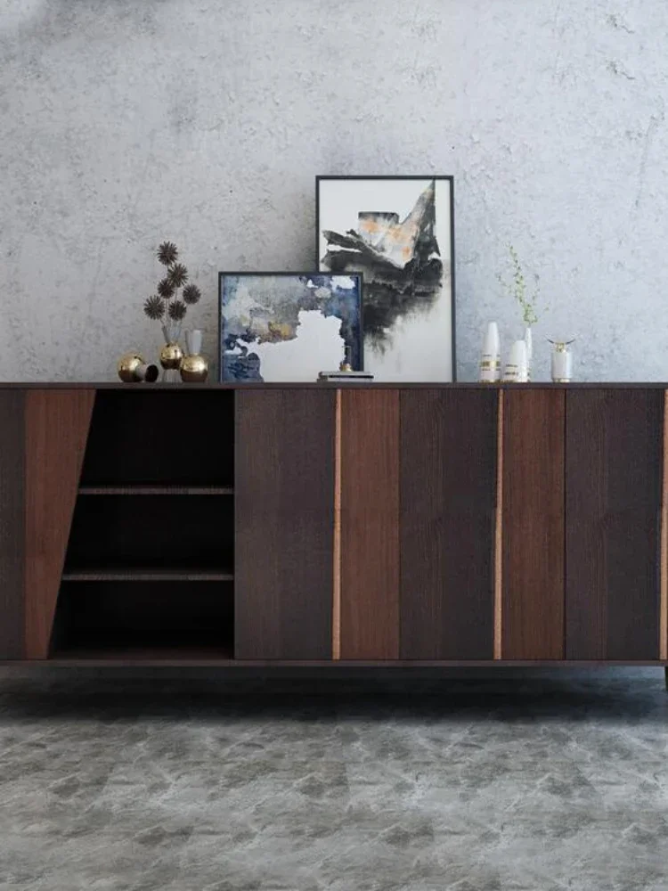 Southeast Asian Style Solid Wood Stitching Material TV Stand