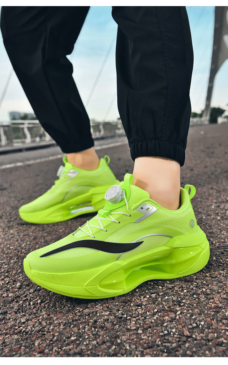  Modische Herren-Laufschuhe, leichte Damen-Sneaker mit drehbarer Schnalle und Dämpfung, rutschfeste Sportschuhe für Training, Joggen und andere Sportarten. – Detail 22