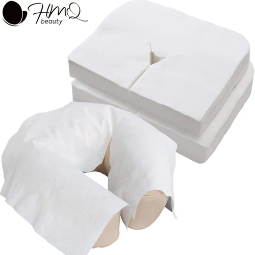 Fundas desechables para cuna facial, almohada de masaje para reposacabezas, cubiertas faciales no tejidas suaves de papel para Spa, suministros de belleza para salón, 500/100 Uds.