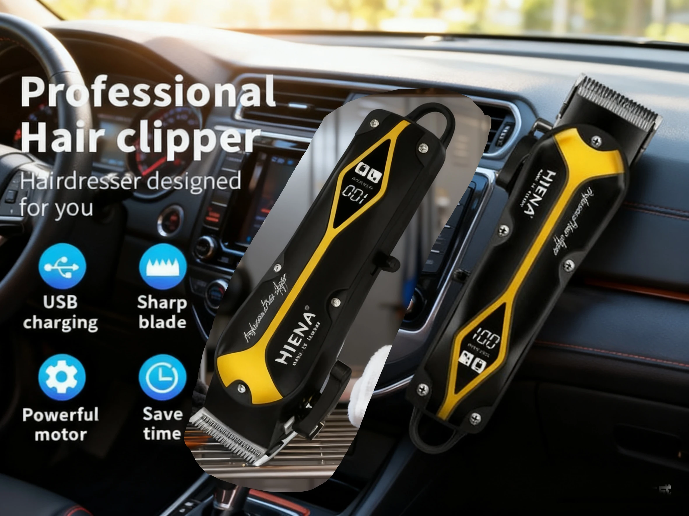 

Electric Hair Clipper Set Portable Cordless Beard Trimmer Rechargeable Powerful Hair Clipper Men's Hair Clipper