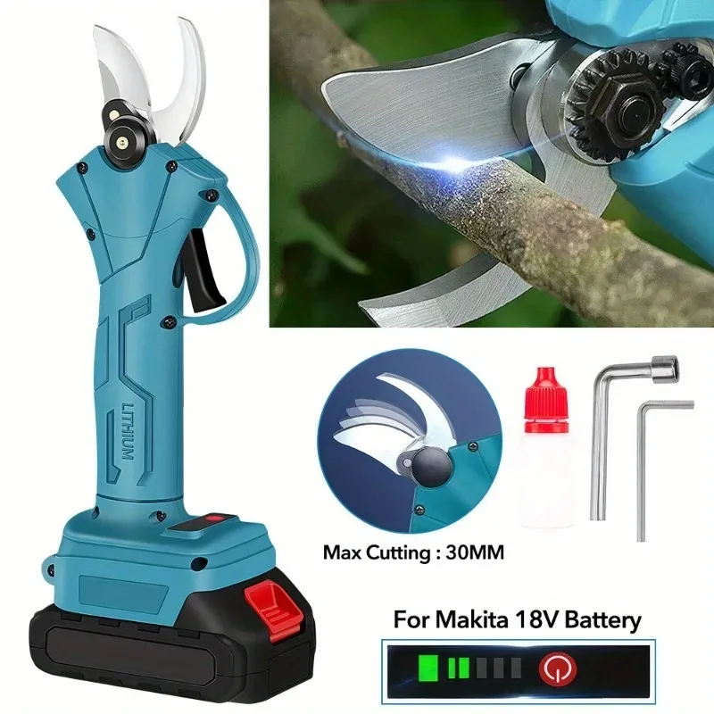 

30mm Portable Electric Adjustable Tree Branch Pruner Pruning Shears for Garden Pruning Garden Tools for Fruit Trees