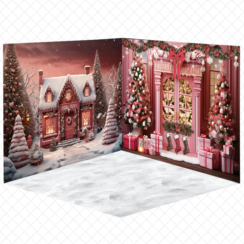 Christmas Photography Background Kid Shooting Props Xmas Tree Room Home Decoration New Year Backdrop Wallpaper Studio Photobooth