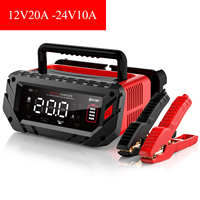 HTRC 12V/24V 20A Fully Automatic Battery Charger Smart Charger for Lithium AGM GEL Lead-Acid LiFePO4 Wet Battery Repair Charging