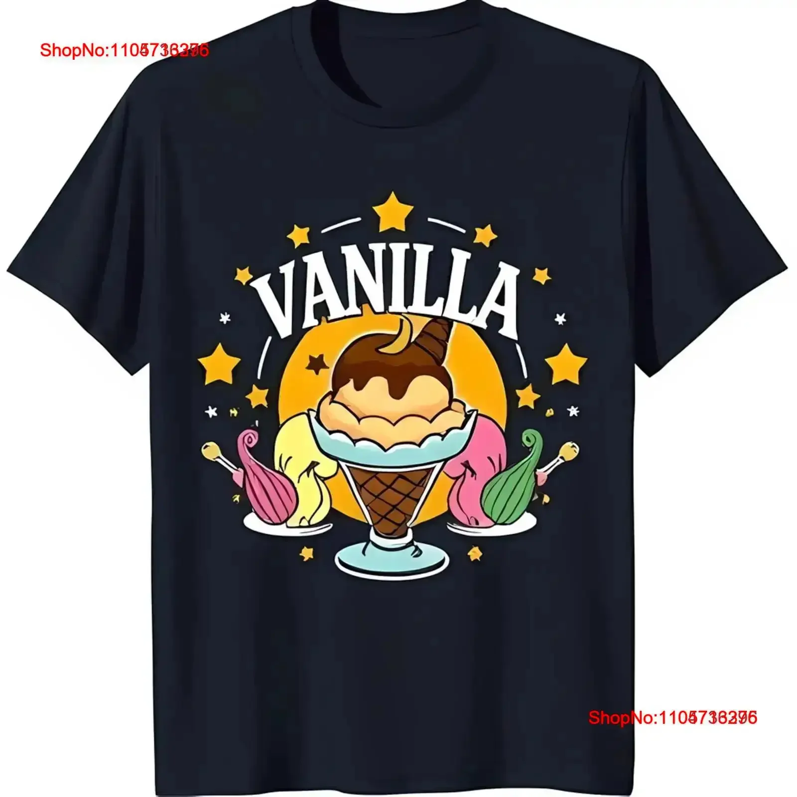 Funny Vanilla Ice Cream Sundae T Shirt with Cartoon Snails Blue vintage Washed Comfortable Breathable graphic vintage Washed