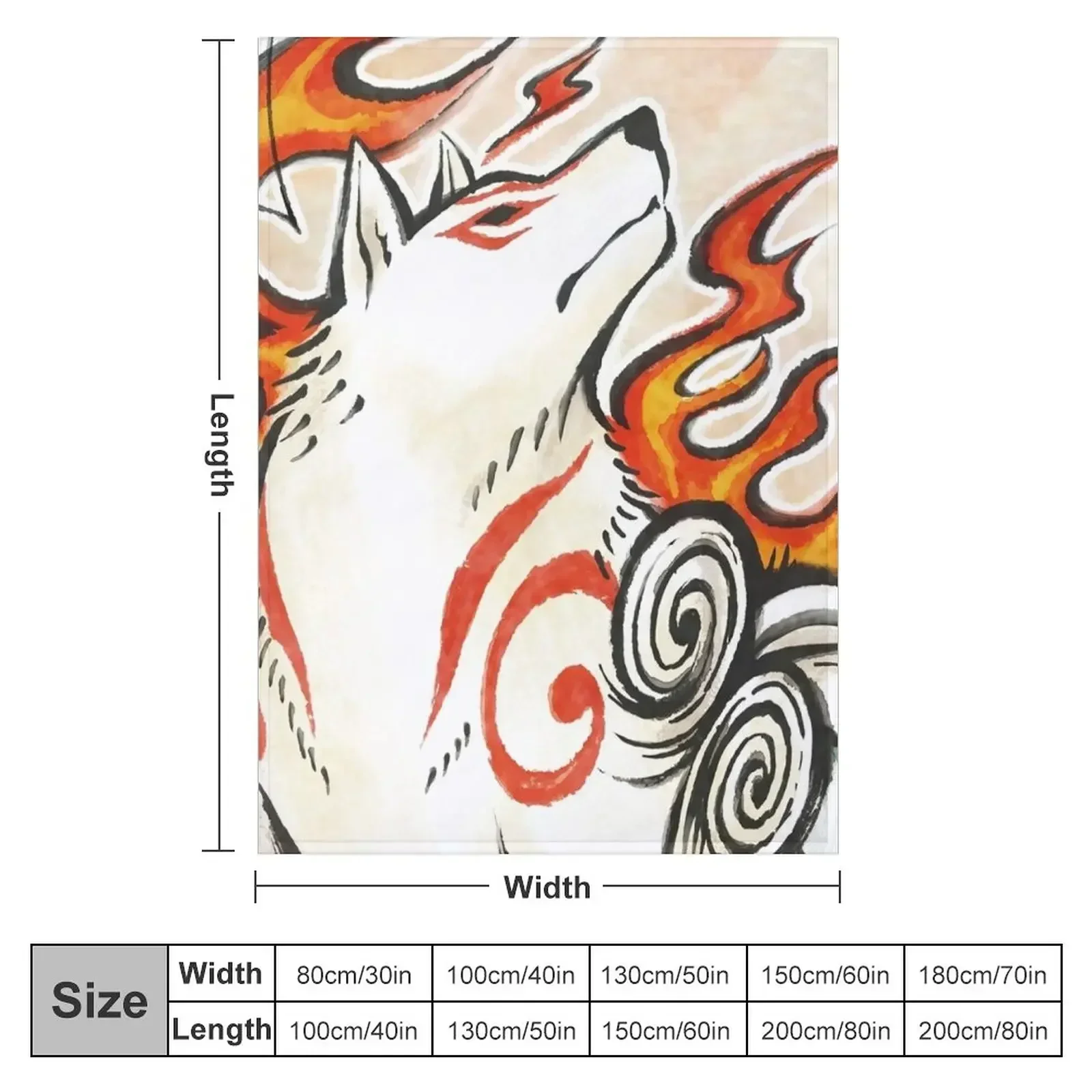 New Okami Amaterasu Wolf Spirit Japanese Sun God Throw Blanket Stuffeds Luxury Designer Blankets