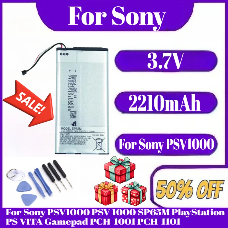 

New 3.7V 2210mAh Battery For Sony PSV1000 PSV 1000 SP65M PlayStation PS VITA Gamepad PCH-1001 PCH-1101