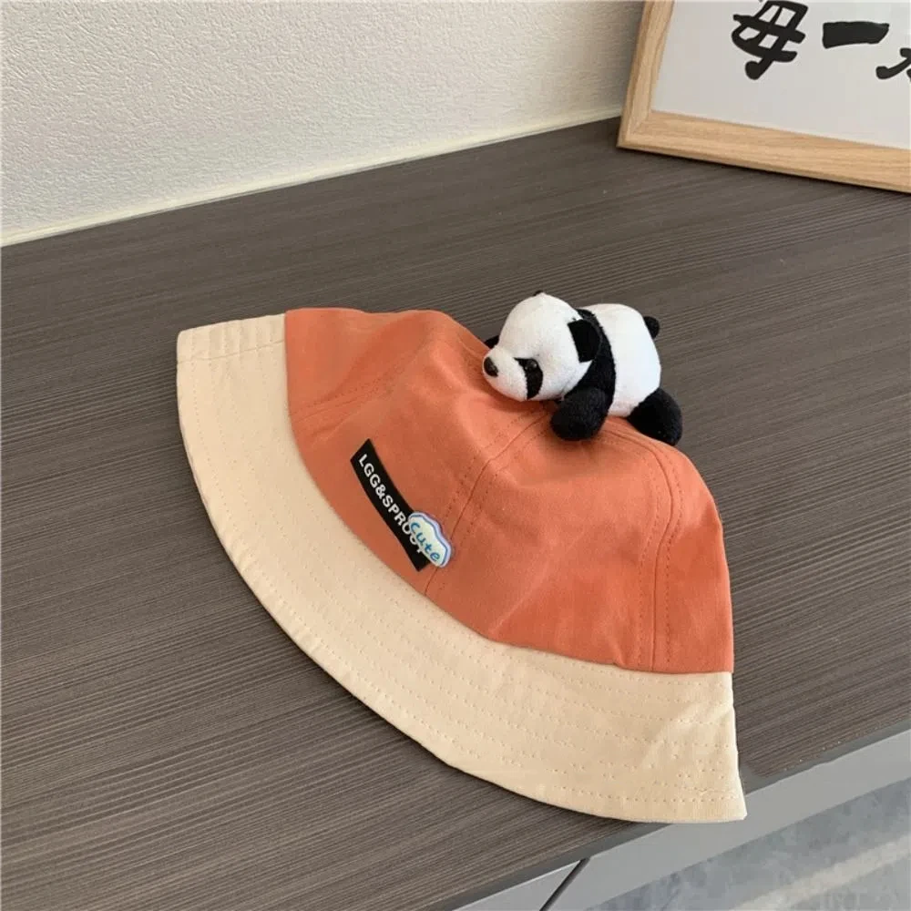 

New Cute Panda Bucket Hat Baby Boys Girls Fisherman Cap Outdoor Children Sun Hat for Kids