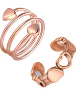 Copper Ring For Women 99.99% Pure Copper Magnetic Rings Gifts for Women Adjustable Ring Anillo magnetico terapeutico