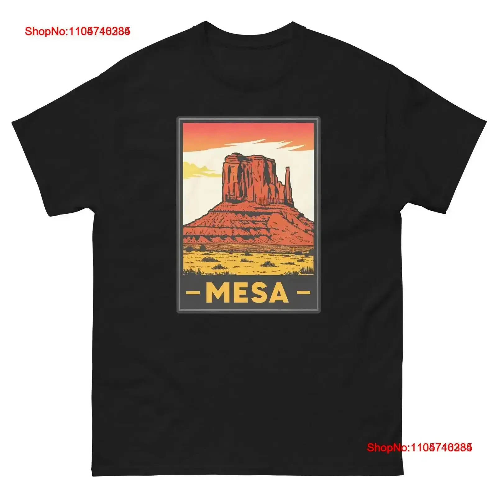 Mesa Geographical Landscape Location Scenery T Shirt vintage Washed Soft graphic designer clothes fashion homme Slightly