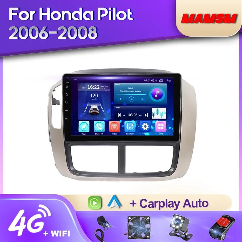 

MAMSM Android 12 Car Radio For Honda Pilot 1 2005 - 2008 LHD Multimedia Video Player Navigation Stereo GPS 4G Carplay Autoradio