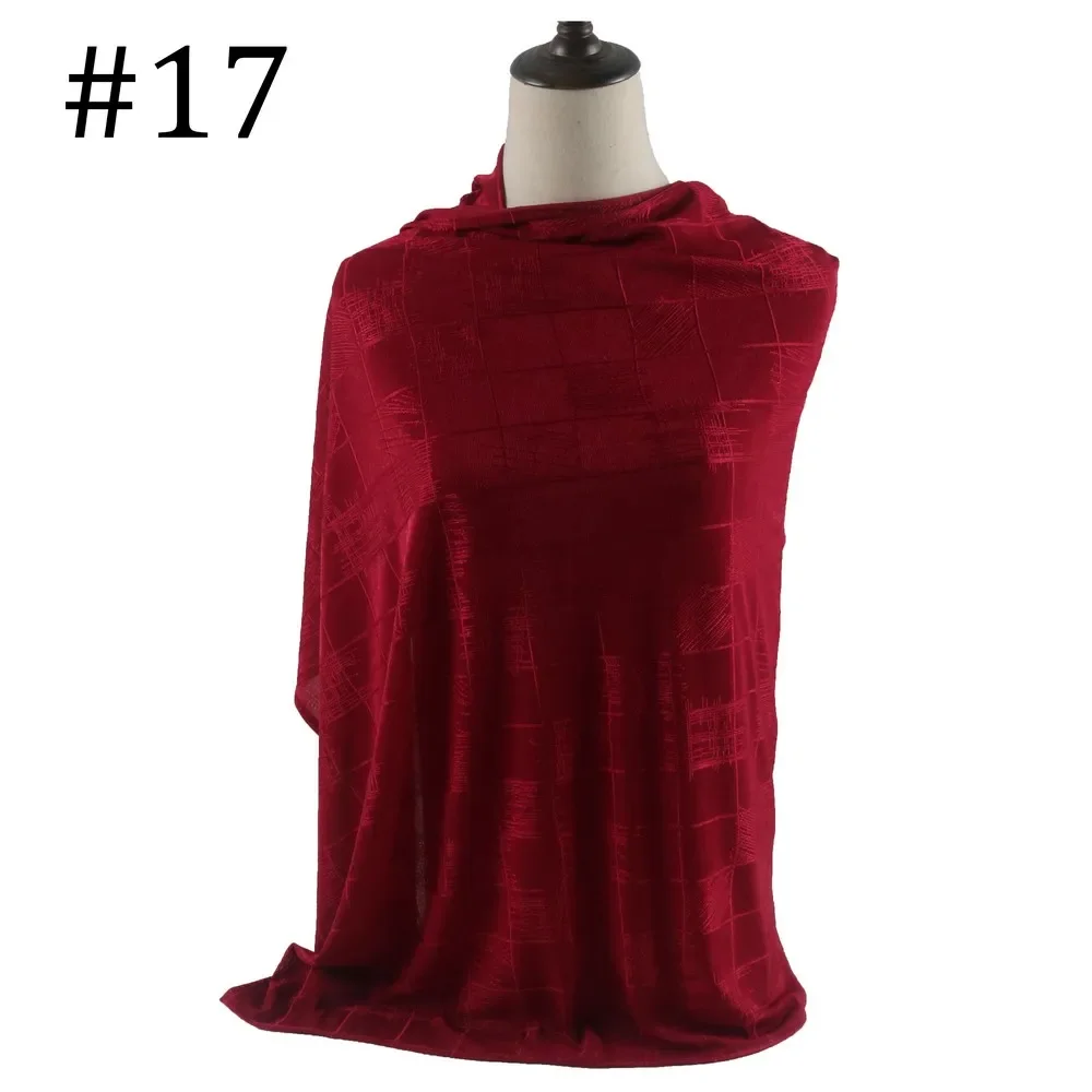 Bufandas elásticas de seda de Dubái para mujer musulmana, de Color sólido Hijabs, bufanda de Jersey personalizada, Países Bajos