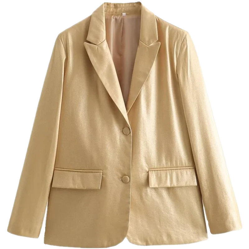 Jaqueta de Terno Fena E e Versátil de Manga Longa Primavera 2024 Nova Chegada Estilo Versátil Crimento Regular