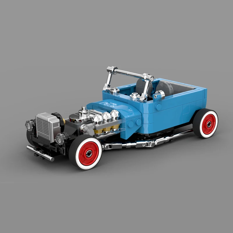 City Car Model MOC Building Bricks Modified Vintage Car Modular Technology Holiday Gifts Assemble Toys Suit Ideal Gift
