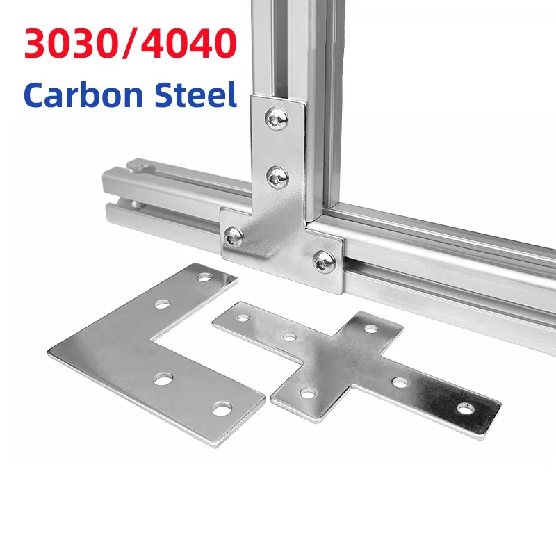 3030/4040 Aluminum Profile Durable T/L/Cross Connector Connecting Plate Shape Corner Joint Bracket For Home Improvement