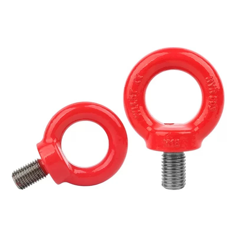 1Pcs M6 M8 M10 M12 M14 M16 M18 M20 M24 M30 G80 High-intensity Alloy Steel Red Lifting Eye Nut/Eye Screw Grade 12.9