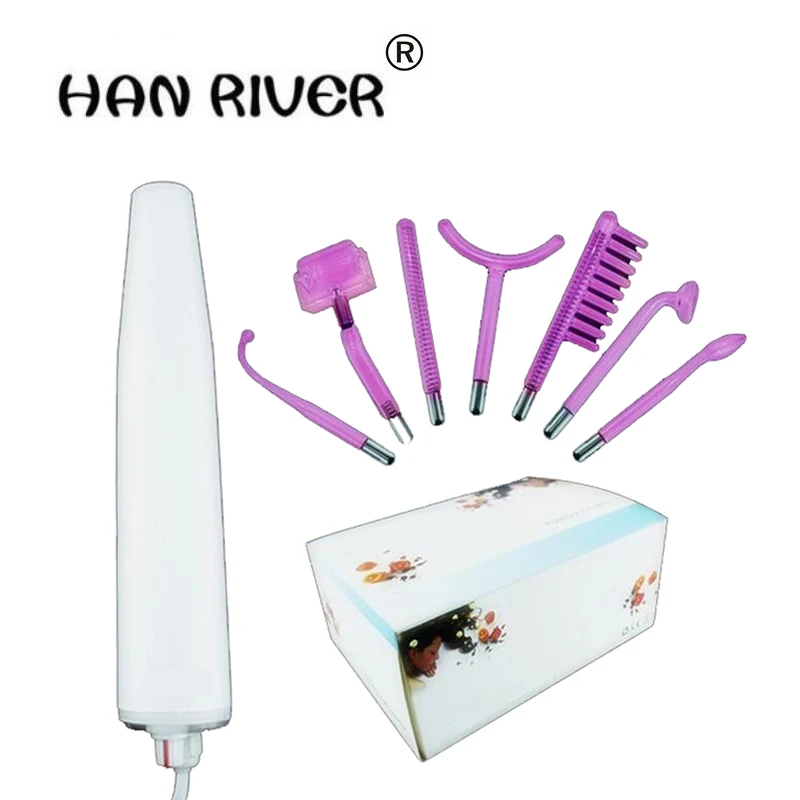 

7 dresses purple light high frequency electrotherapy comb rod electrotherapy acne removing instrument home beauty equipment