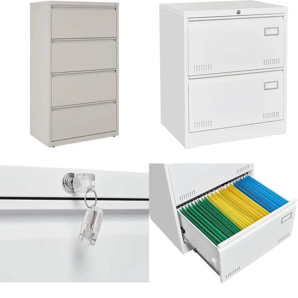 أدراج الملفات بحجم قانوني وحرف، رمادي فاتح، 30 × 18.62 × 52.5، حل تخزين جانبي لتنظيم المكاتب
