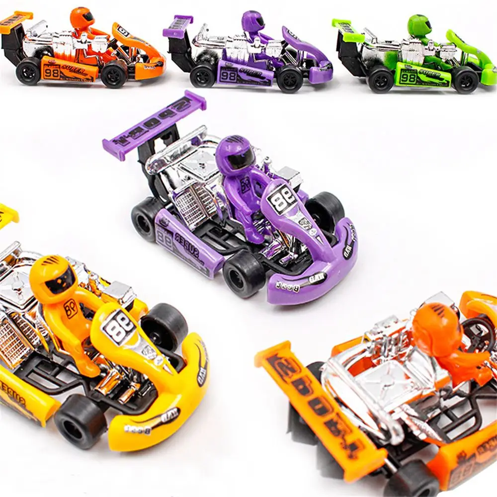 

Children Classic Toy Vehicles 4 Wheels Vehicle Set Mini Gifts Pull Back Kart Toys Formula Car Racing Car Toy Inertia Car Toy