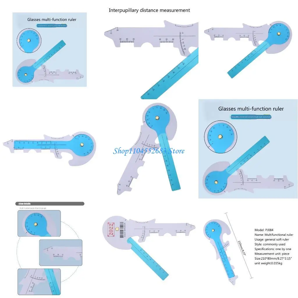 

Y6GD Multipurpose Plastic Pupil Distance Gauge Measure Optical Vernier PD Ruler Pupil Distance Meter Eye Ophthalmic Tool