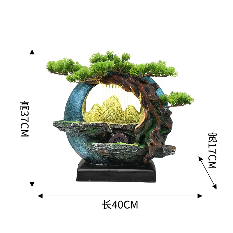 

YY Living Room TV Cabinet Circulating Water Lucky Bonsai Decoration Ornaments