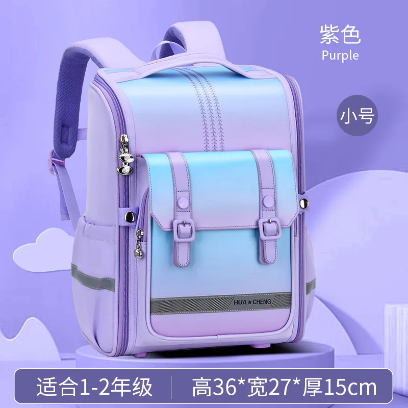 Orthopedic Kids School-bag Japanese Randoseru Large Capacity Light School Backpack For Girls Waterproof PU Baby Mochila Infantil