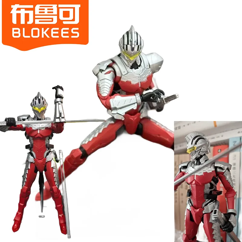 

New BLOKEES Ultraman Armour of Legends UltraSeven Suit Building Block Figure Blind Box Collectible Ornament Surprise Model Toys