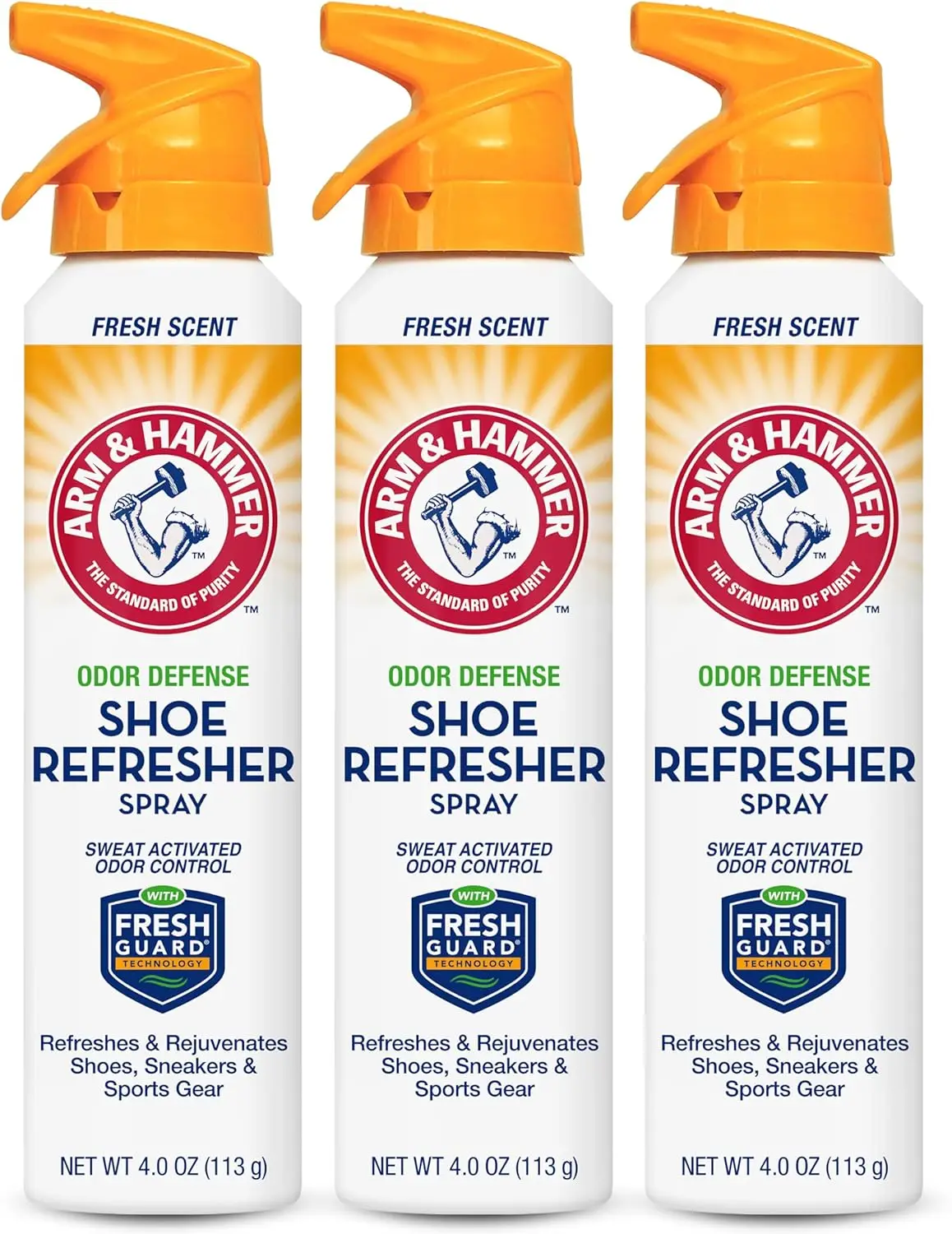 

Многофункциональный спрей для устранения запаха обуви, дезодорирует все виды обуви, свежий аромат, 4 унции (3 упаковки)