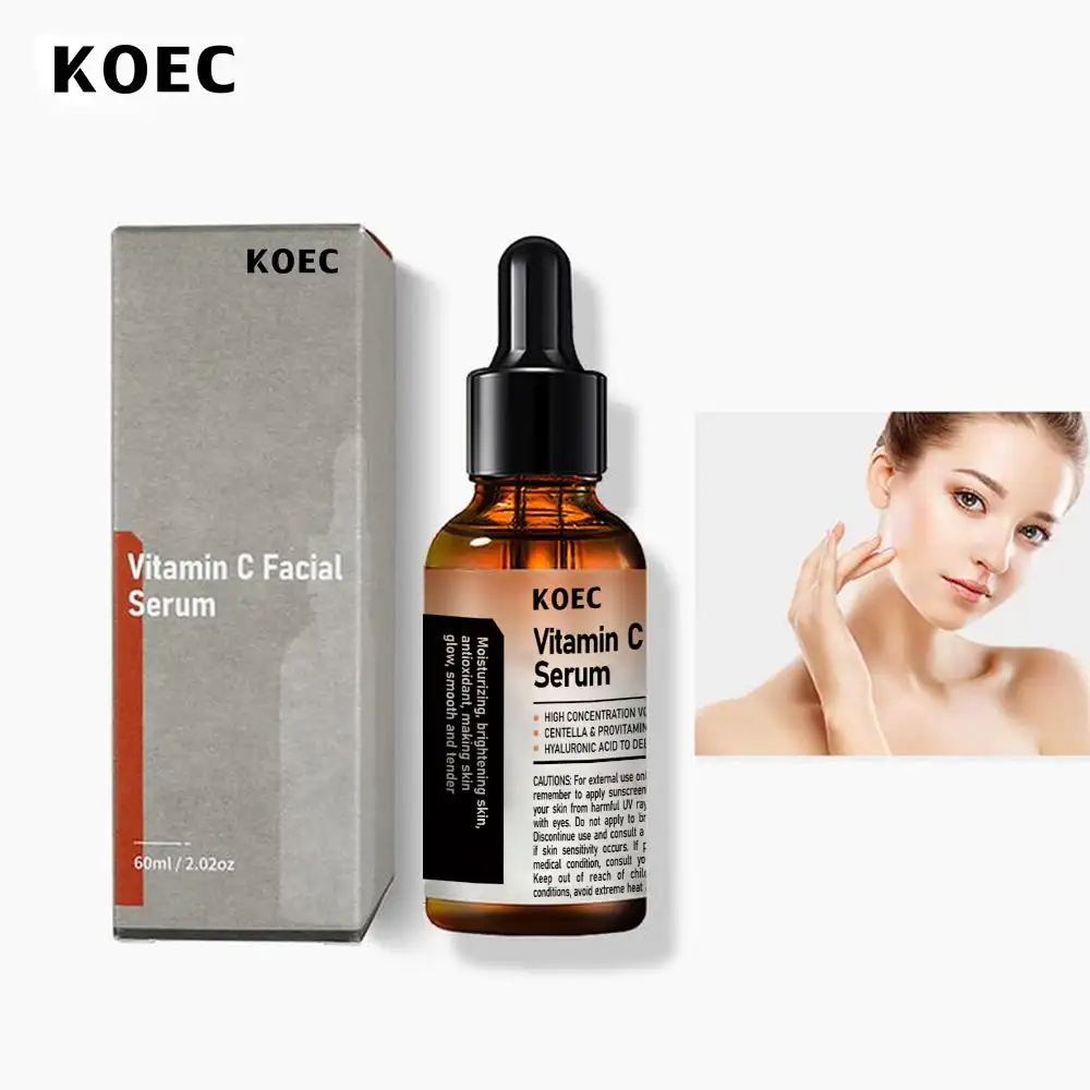 30ml KOEC VitaminC Serum do twarzy Nawilżające, antyoksydacyjne, rozjaśniające, wygładzające, odżywcze, łagodne, przyjazne dla skóry kwas hialuronowy