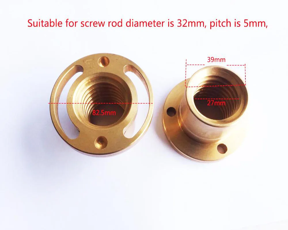 2 PC Milling Machine X Axis Copper Screw Nut Socket Vertical CNC Milling Machine Lathe