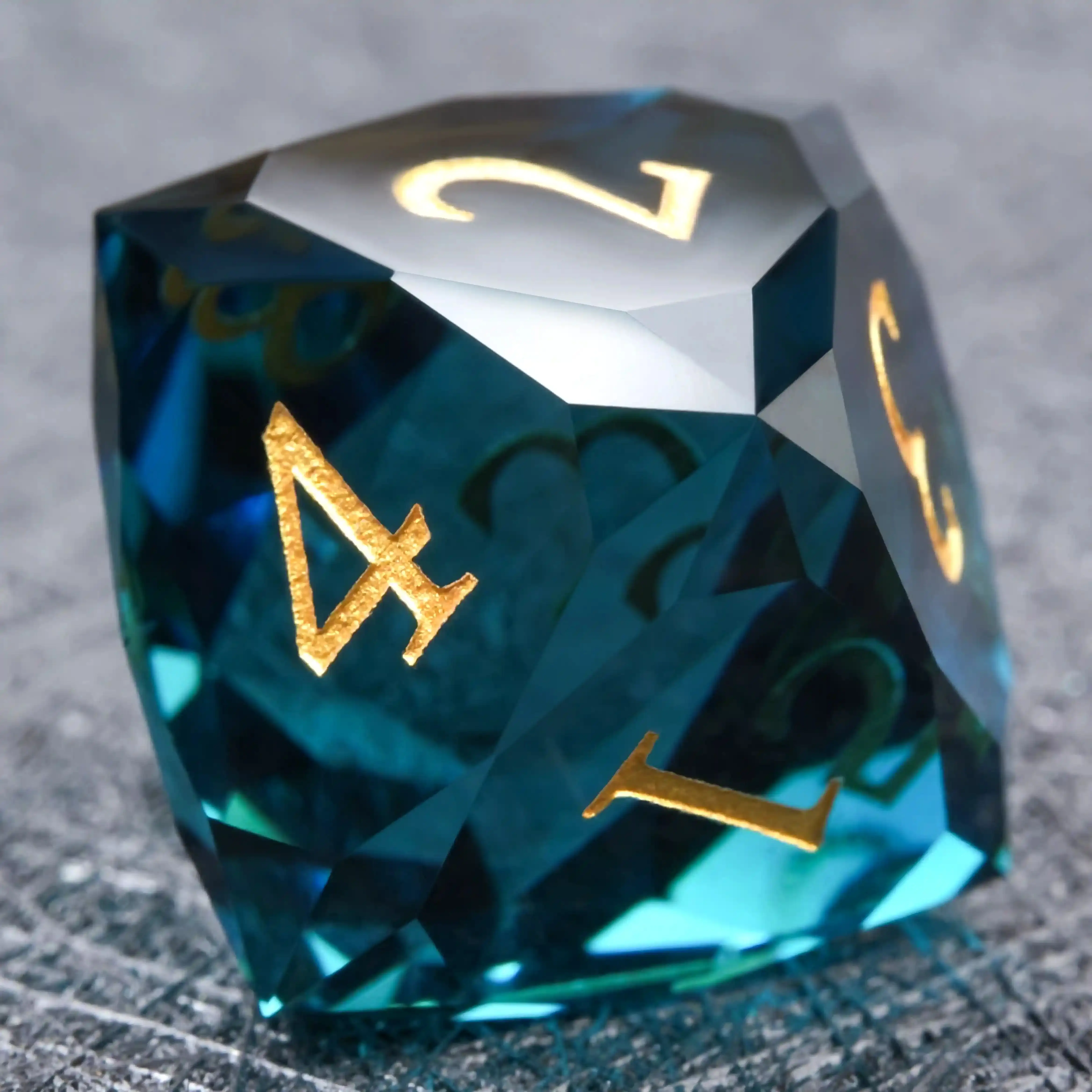 

1-7pcs DND Gemstone Dice Set Multi-sided Polyhedral Blue Glass Gemstone Dice for D&D Game COC Role Playing RPG Table Game