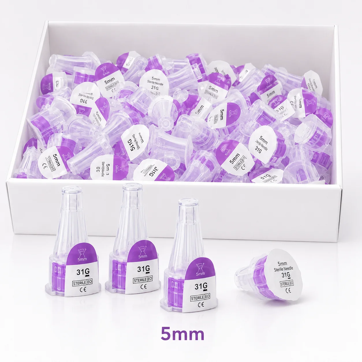 Wegwerp-insulinepennalden 4/5/6/8mm Universeel voor insuline-injectiepennen Steriel voor eenmalig gebruik Fijne naaldaccessoires