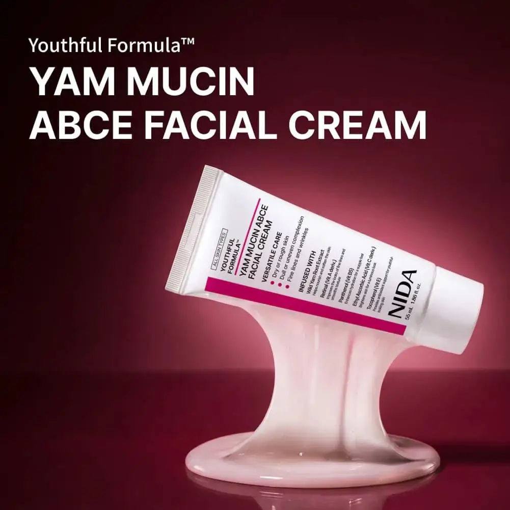 NIDA Yam Mucin ABCE Boosting Bundle Retinal Niacinamide Serum Panthenol Youthful Formula Cream Korea Brand Nourish Face Care Set