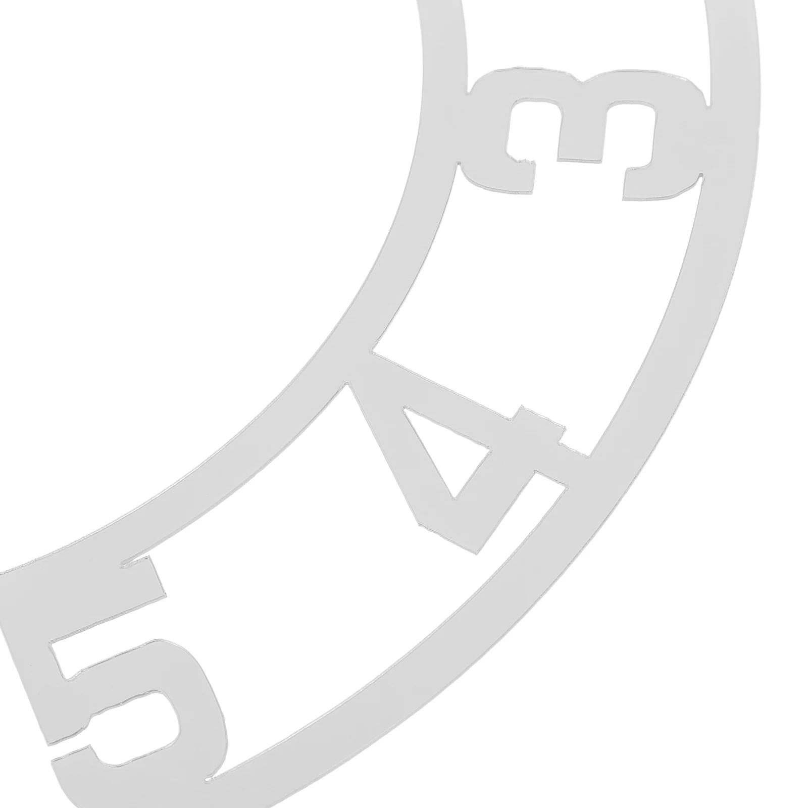 

25Cm Acrylic Mirror Clock Sticker Round Self-Adhesive Wall Decal with Large Numbers Modern Decor for Living Room Office Space