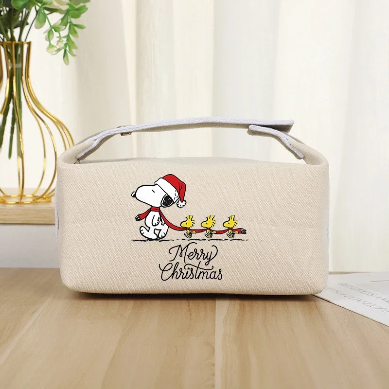 Snoopy Makeup Bag Girl Cute Cartoon Anime Cosmetic Bag Fashion Portable Large Capacity Travel Storage Bag Woman Handbag Gifts