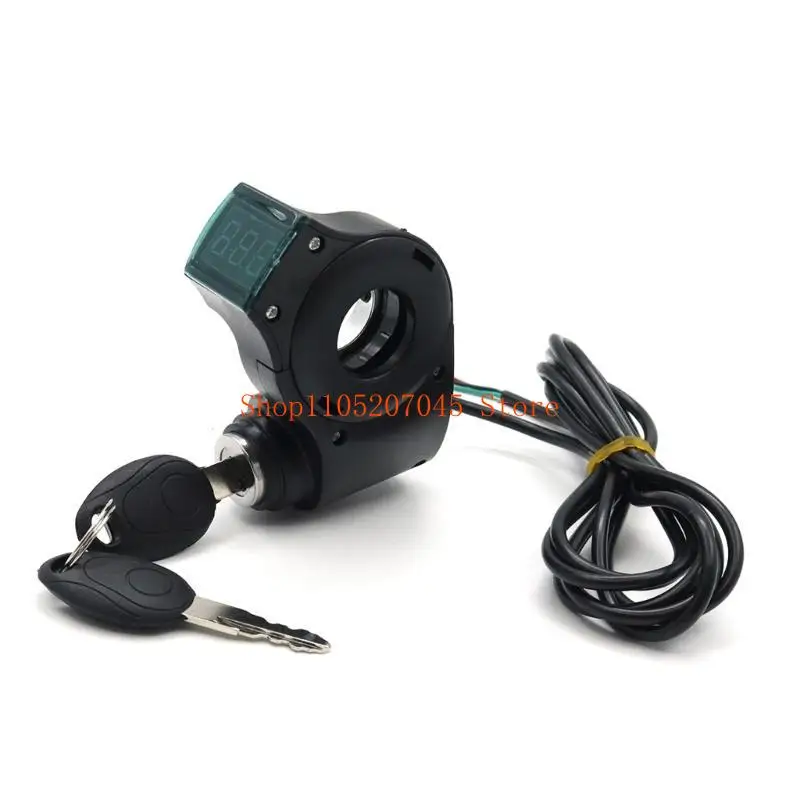 37cd Reliable Electric Scooters Handlebar Switch Lock with Waterproof Designs & Key Security Anti Theft Scooters Lock for Bike