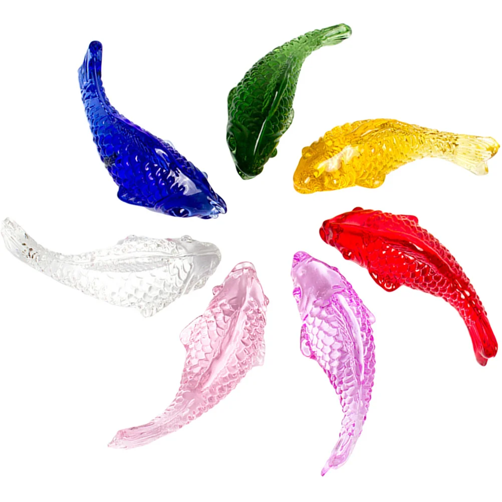 

7Pcs Exquisite Glass Fish Figures Realistic Finish for Aquarium Fish Tank Decor Long-Lasting Safe Aquatic Environment