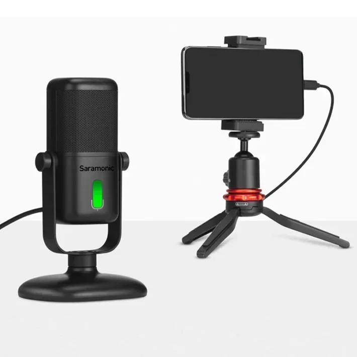 2026 Premium  Saramonic SR-MV2000 USB Multicolor Live Broadcast Recording Adjustable USB Desktop Microphone with Tableto view 2