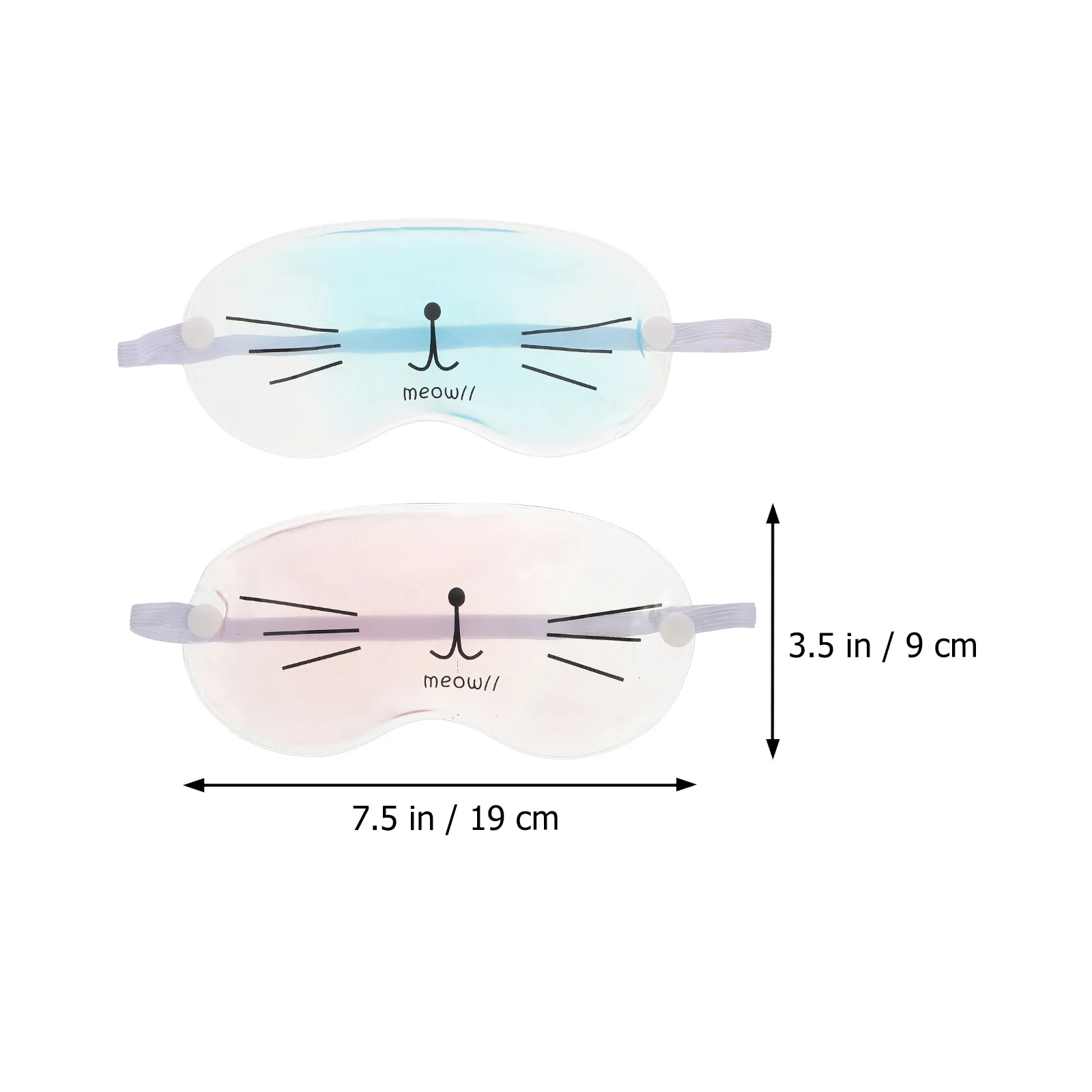 

2Pcs Lovely Ice Eye Masks Cat Printed Cooling Patches for Sleep Eye Relaxation Dark Circles Relief Sleep Masks