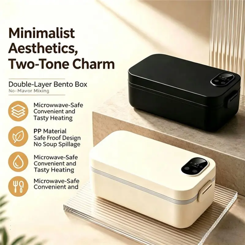 [TRENDING OFFER] Smart Electric Heated 900Ml LED Digital Display Insulated Portable Lunch Box Water-Free