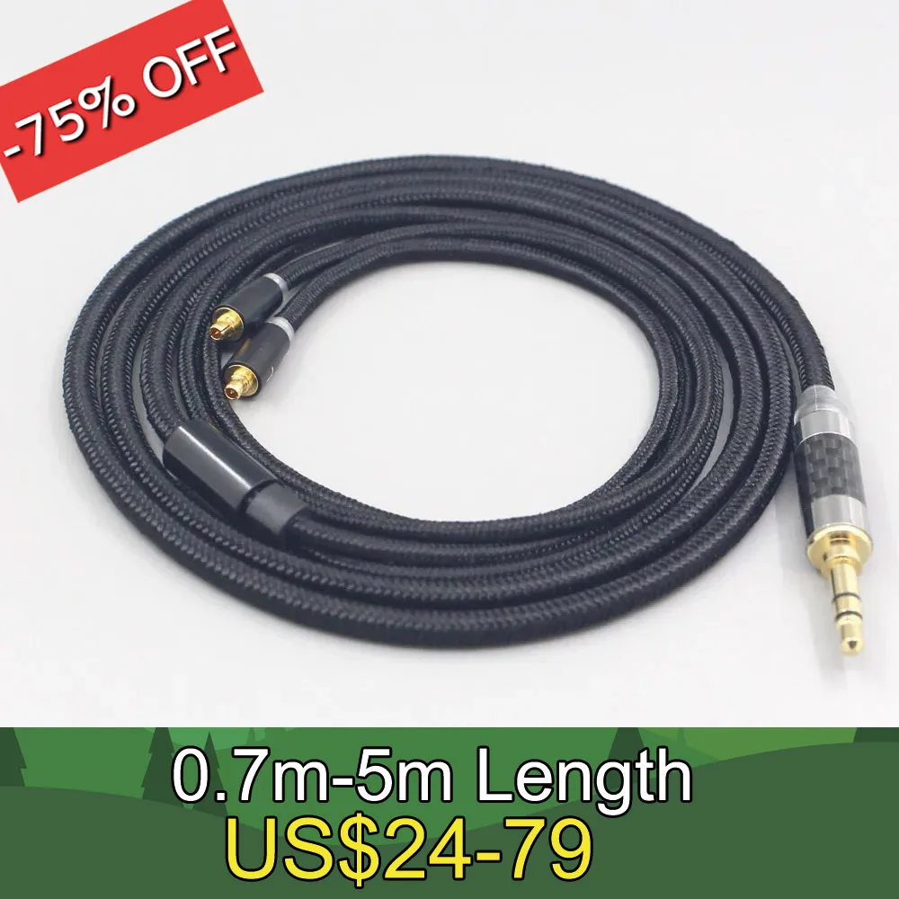 

2.5mm 4.4mm Super Soft Headphone Nylon OFC Cable For Dunu T5 Titan 3 T3 (Increase Length MMCX) Earphone LN007517