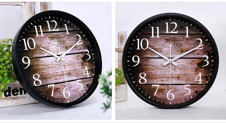 Orologio da parete rotondo creativo orologio da parete semplice e moderno orologio al quarzo elettronico muto della famiglia