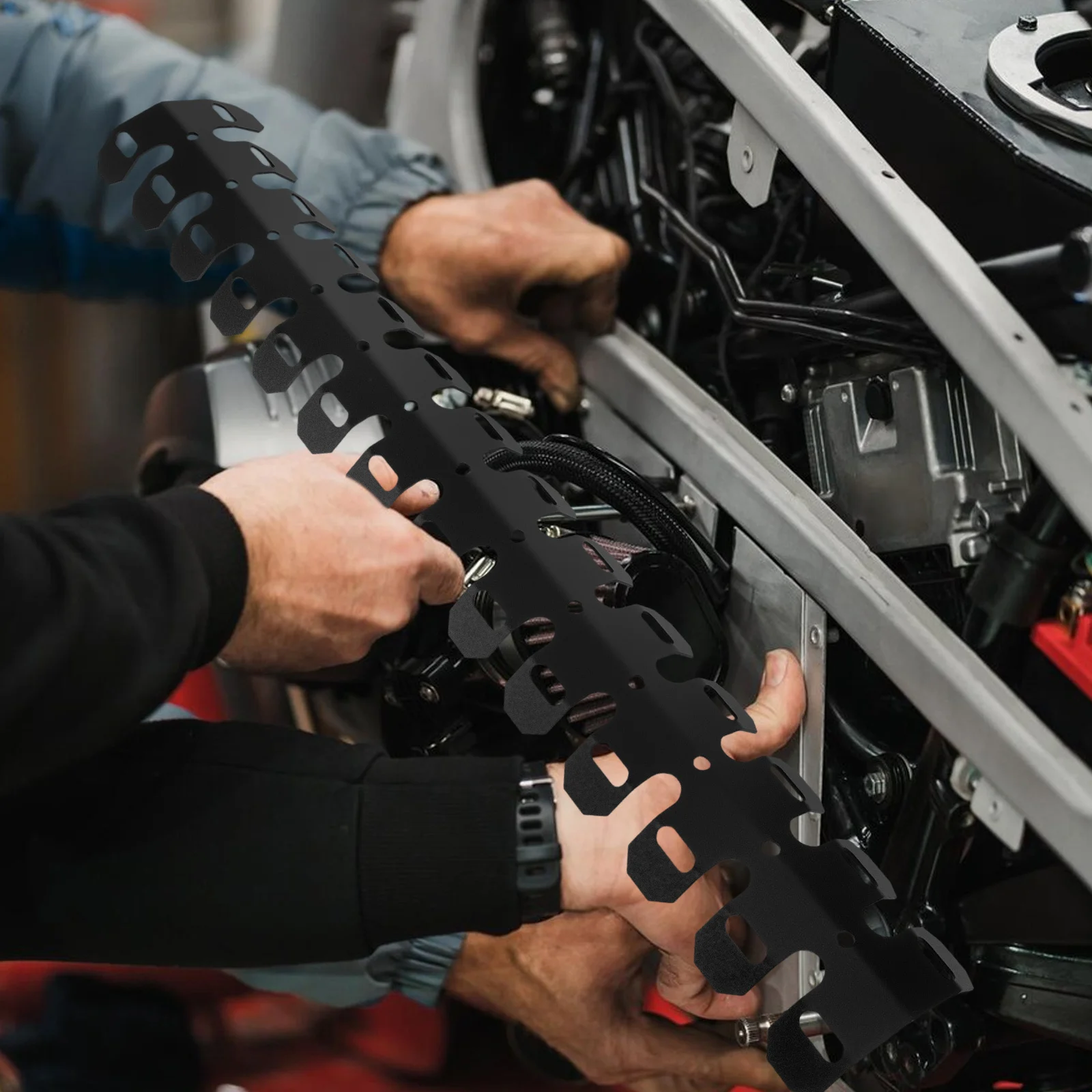 دراجة نارية الحرارة درع غطاء عالية الكفاءة العزل العالمي صالح دائم المعادن لحماية أنابيب العادم دراجة نارية الأنابيب