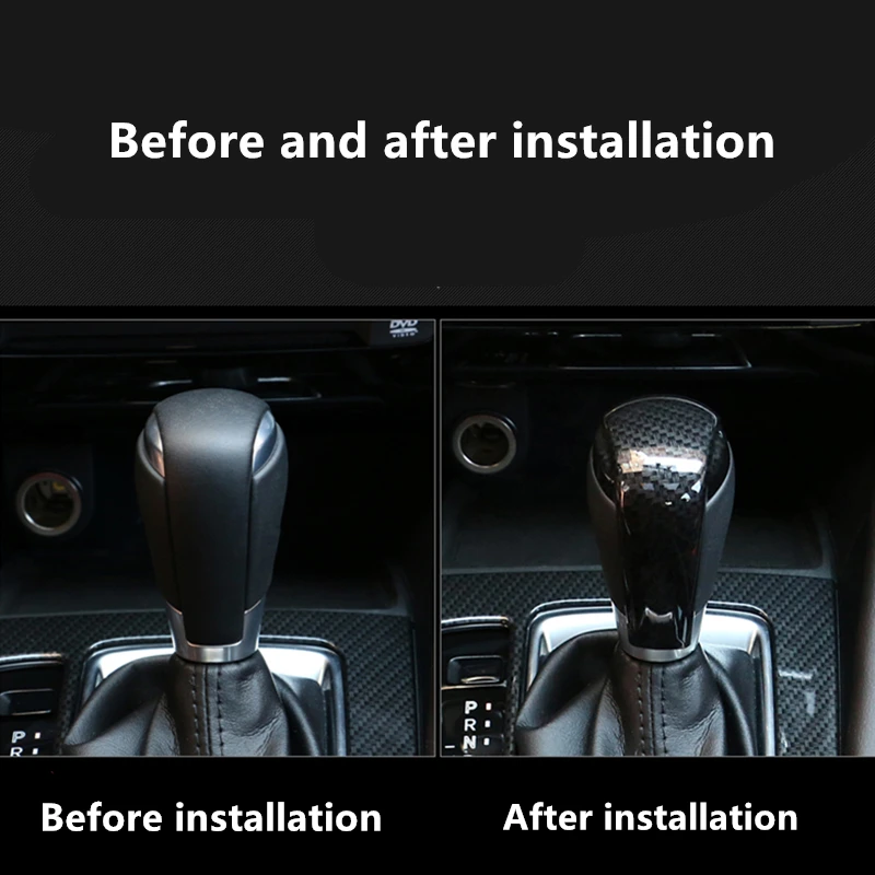 Car Gear Head Shift Knob Handle Cover Trim Stickers For Mazda 2 3 6 BM GJ Demio CX3 CX5 CX8 CX9 Axela 2014-2021 2022 Accessories