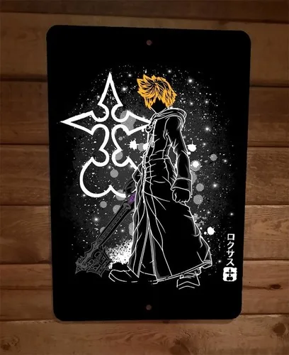 Letrero Metálico de Pared de Kingdom Hearts Roxas, Organización XIII 13, Póster de Videojuego