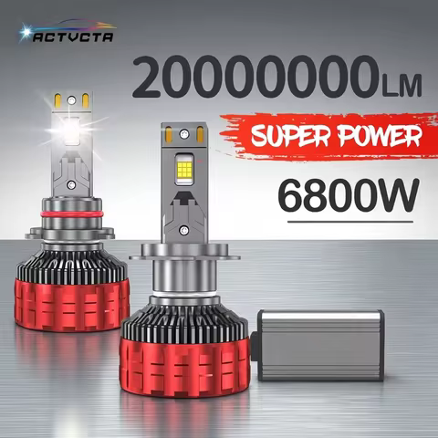 ACTVTCA 6800W H4 H7 LED Canbus H11 H1 H3 9005 HB3 9006 HB4 H8 H9 9012 9007 9008 H13 LED Headlights Car Headlamp Bulb 6000K