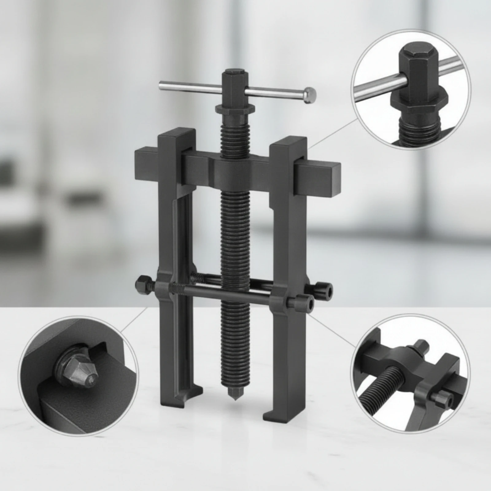 Two-Jaw Puller Manual Bearing Remover Tool Compact for Mechanics, Workshop, Garage view 3