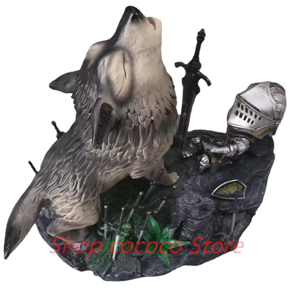 Figural 21cm Dark Souls The Great Grey Wolf Sif Figure Collectible Model Doll Display Decor Toy