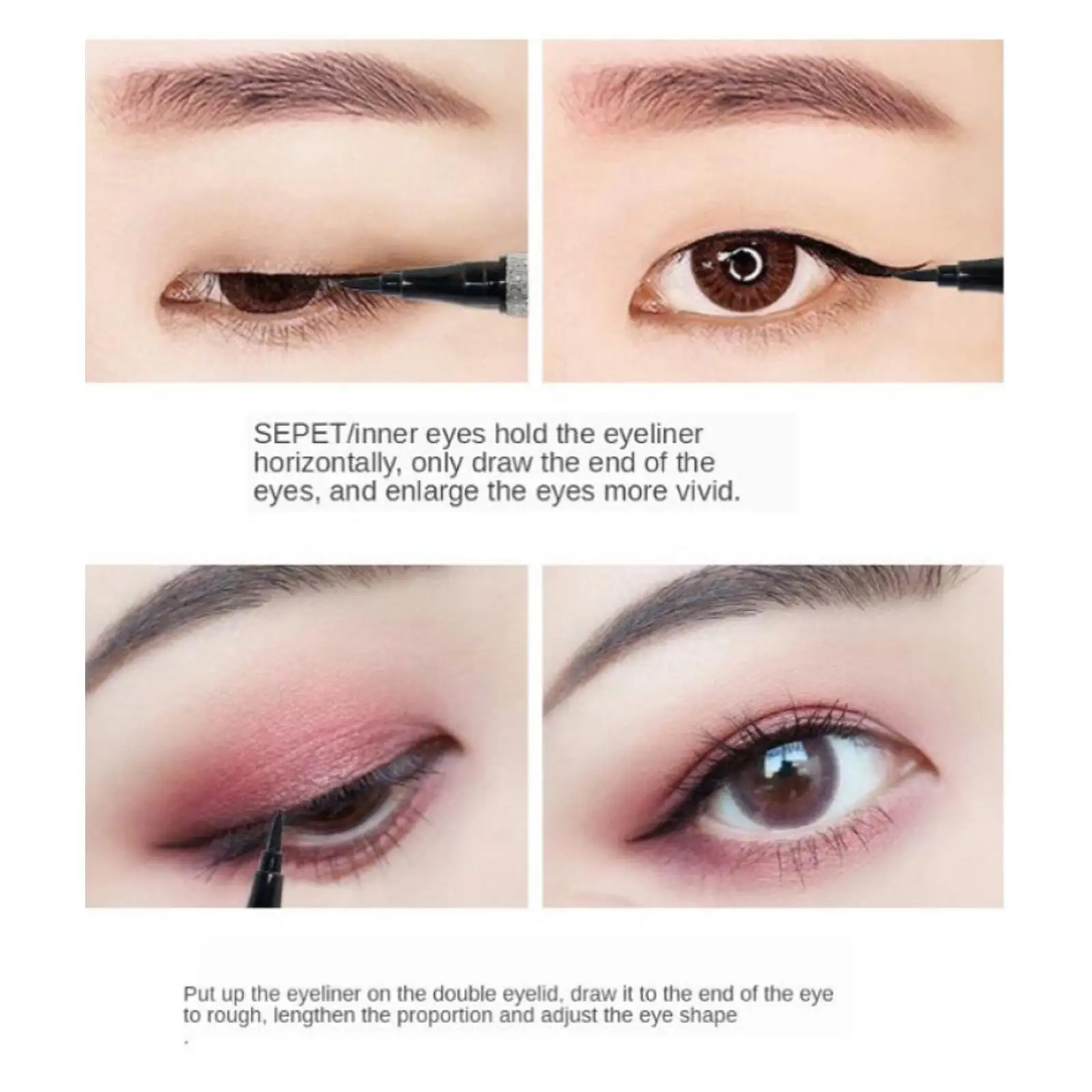 أقلام تحديد عيون سوداء مقاومة للماء، سريعة الجفاف، تدوم طويلاً، ناعمة ومضادة للتلطخ، أدوات مكياج سائل #6